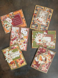 Graphic 45 Autumn Greetings - Floating Gatefold Card Set 2024 Kit 6