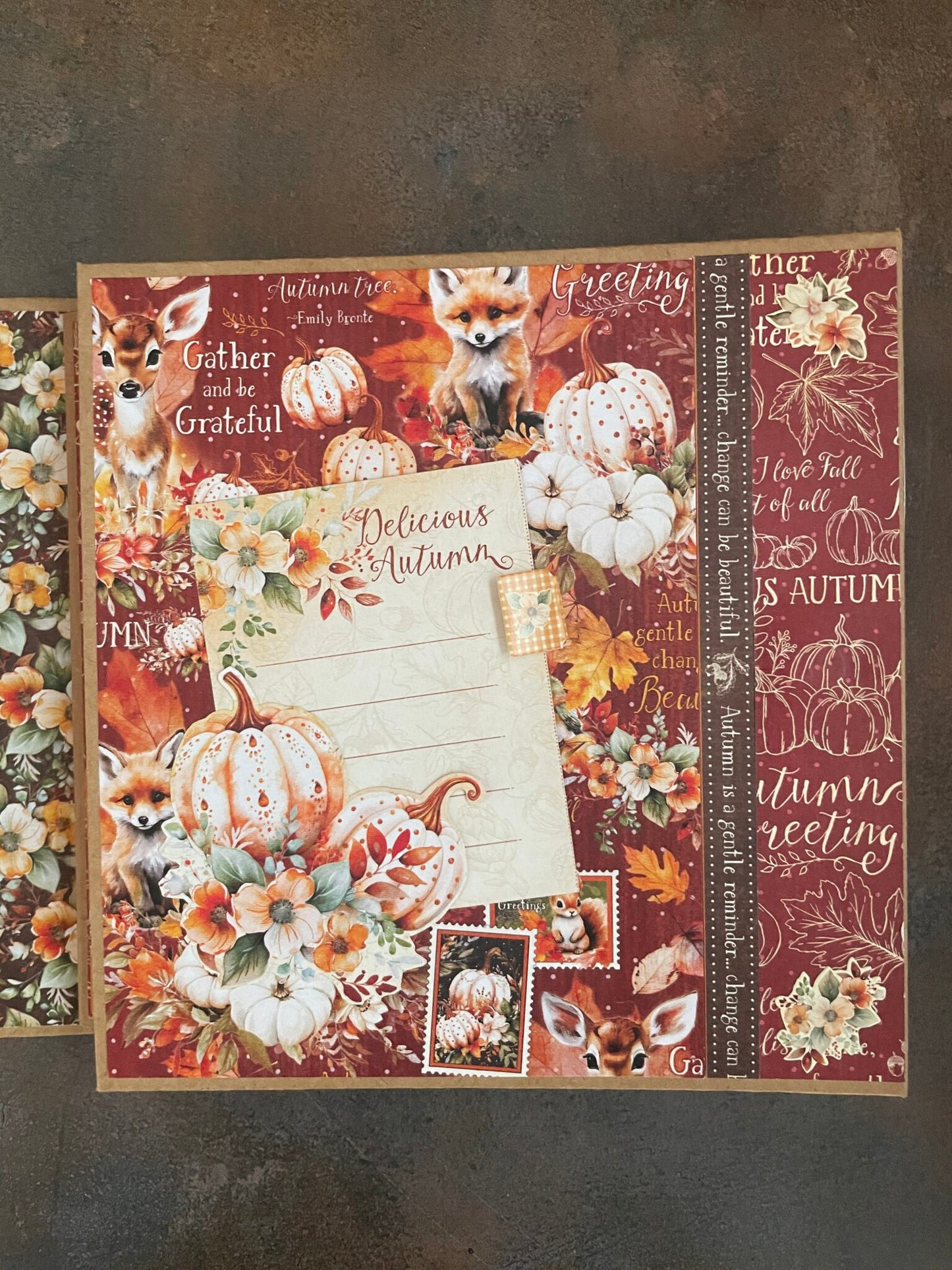 Graphic 45 Autumn Greetings - Trifold Waterfall Folio Album 2024 Kit 6