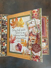 Graphic 45 Autumn Greetings - Trifold Waterfall Folio Album 2024 Kit 6