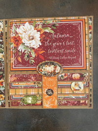 Graphic 45 Autumn Greetings - Trifold Waterfall Folio Album 2024 Kit 6