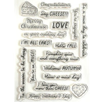 Elizabeth Craft Designs Mice Sentiments Stamp Set