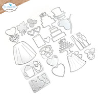 Elizabeth Craft Designs Valentines and Wedding Accessories Metal Die Set