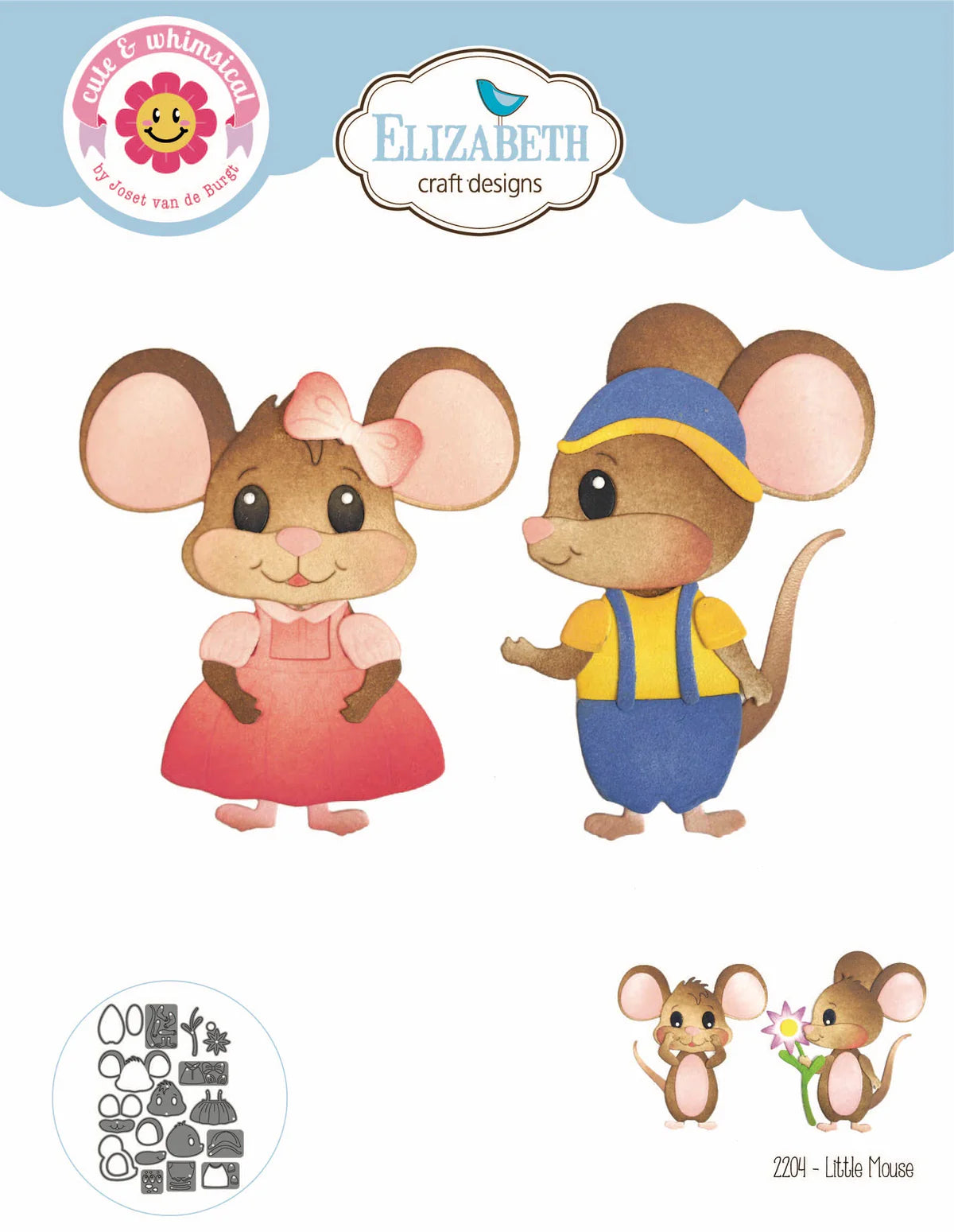 Elizabeth Craft Designs Little Mouse Metal Die Set