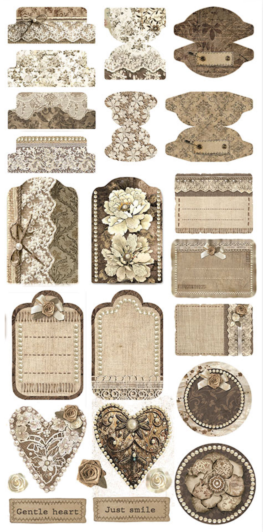 Stamperia Old Lace Paper Cut-Outs (4 Sheets)