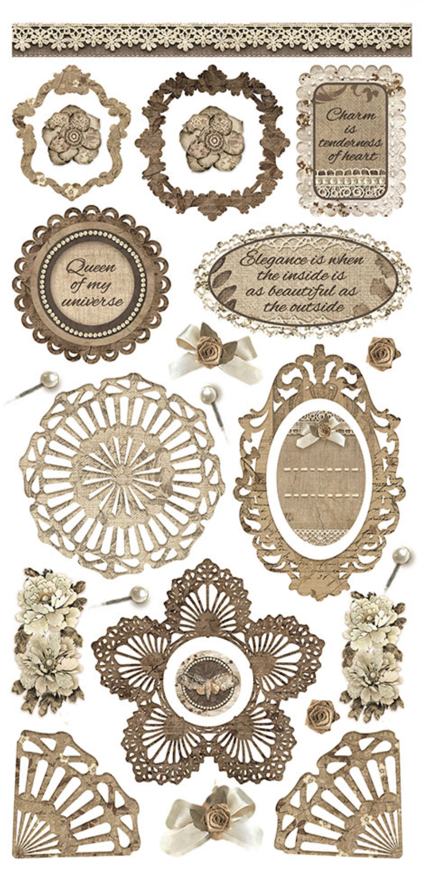 Stamperia Old Lace Paper Cut-Outs (4 Sheets)