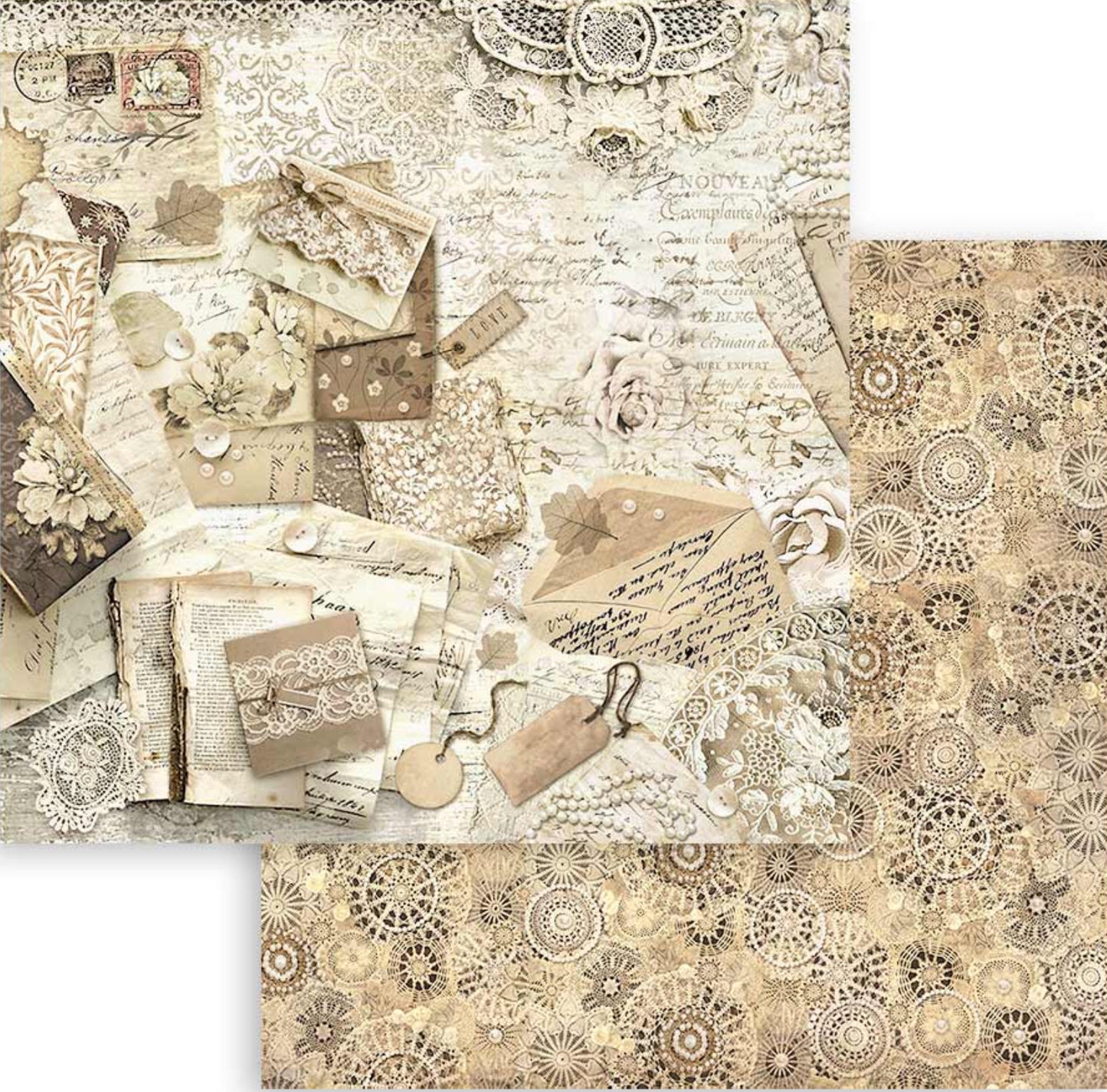 Stamperia Old Lace 12” x 12” Paper Pad