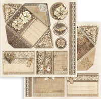 Stamperia Old Lace 8” x 8” Paper Pad