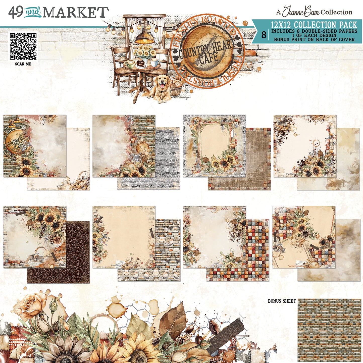 49 & Market Country Heart Cafe 12x12 Collection Pack