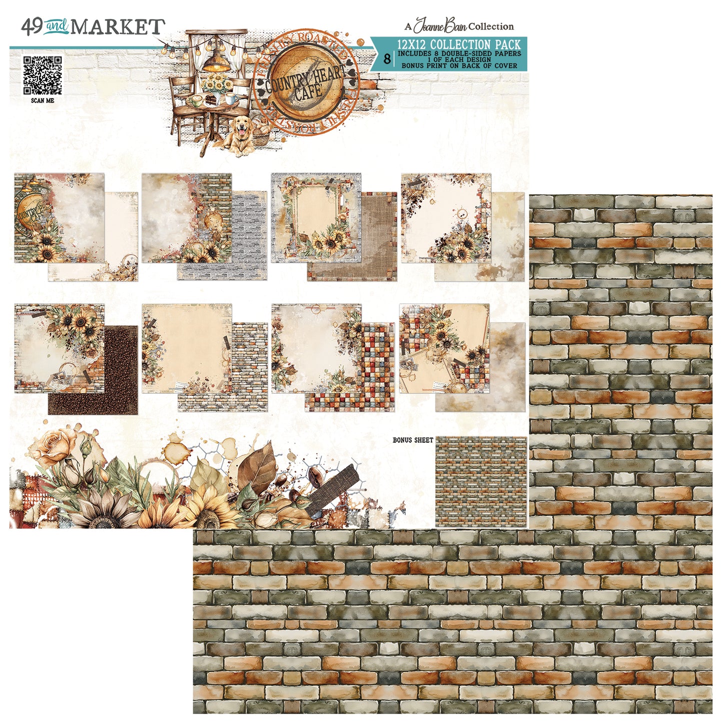 49 & Market Country Heart Cafe 12x12 Collection Pack