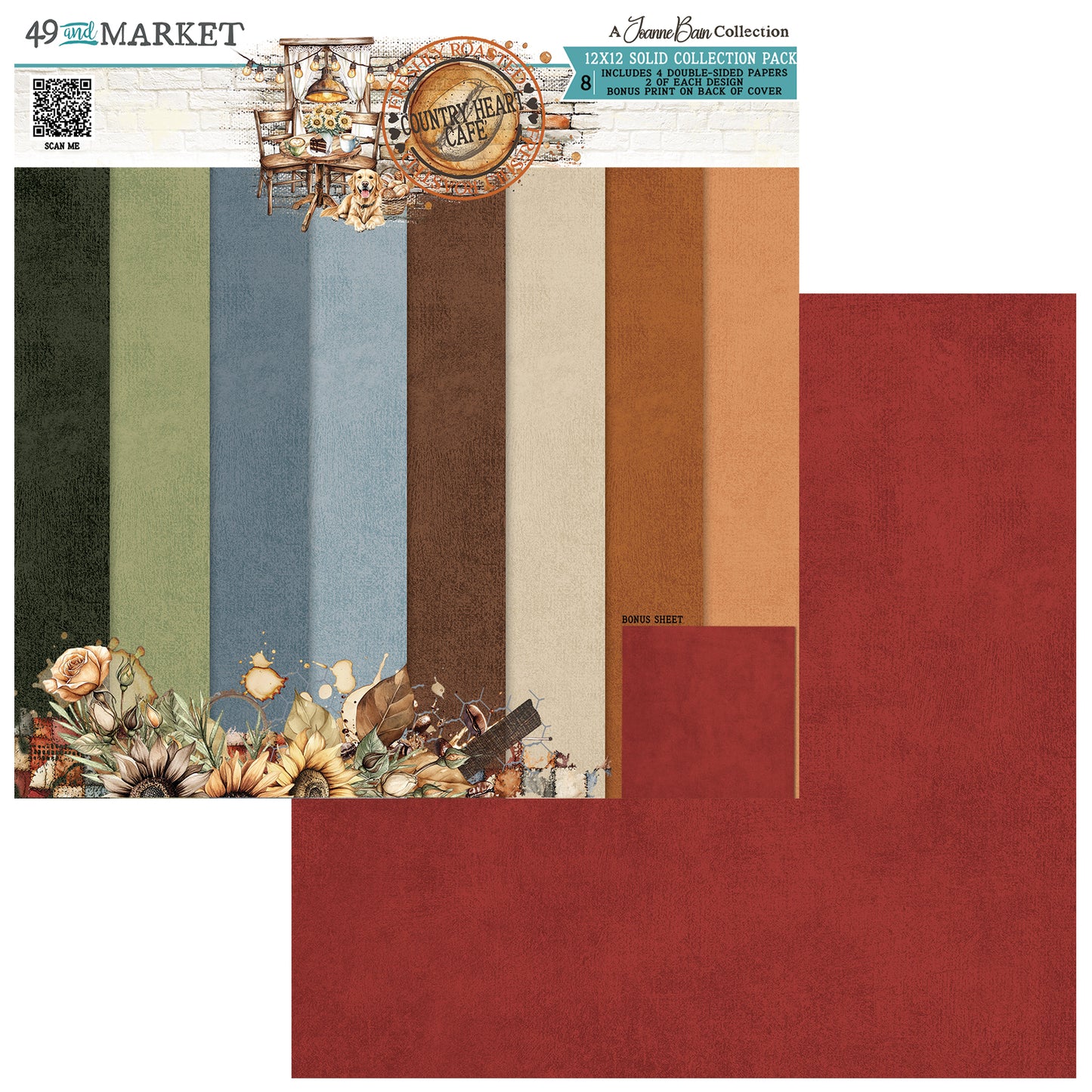 49 & Market Country Heart Cafe 12x12 Solids Collection Pack