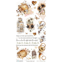 49 & Market Country Heart Cafe Blendable 6 x 12 Rub-On Transfer Set