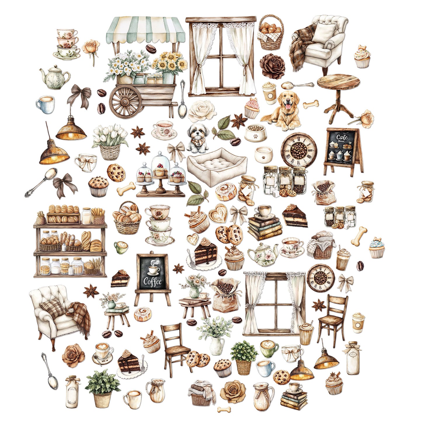 49 & Market Country Heart Cafe Laser Cut Elements