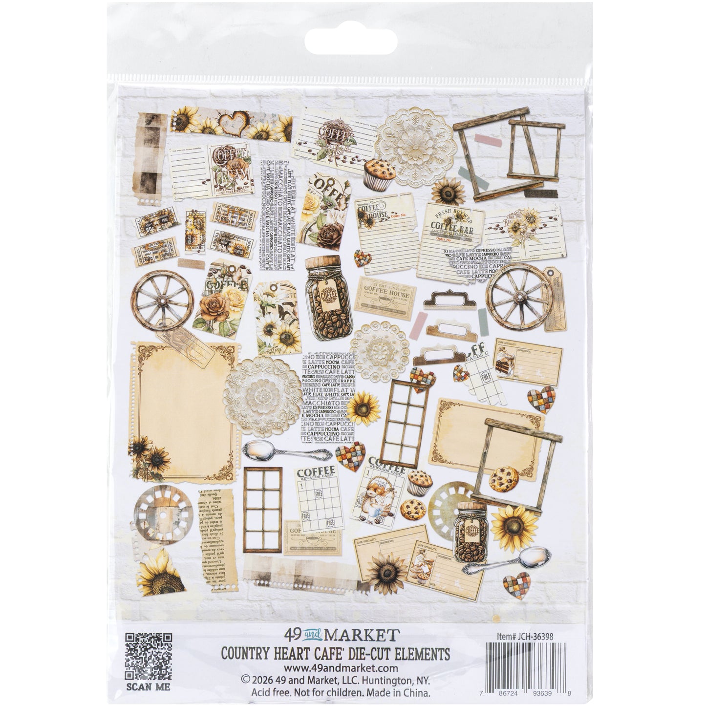 49 & Market Country Heart Cafe Die-Cut Elements