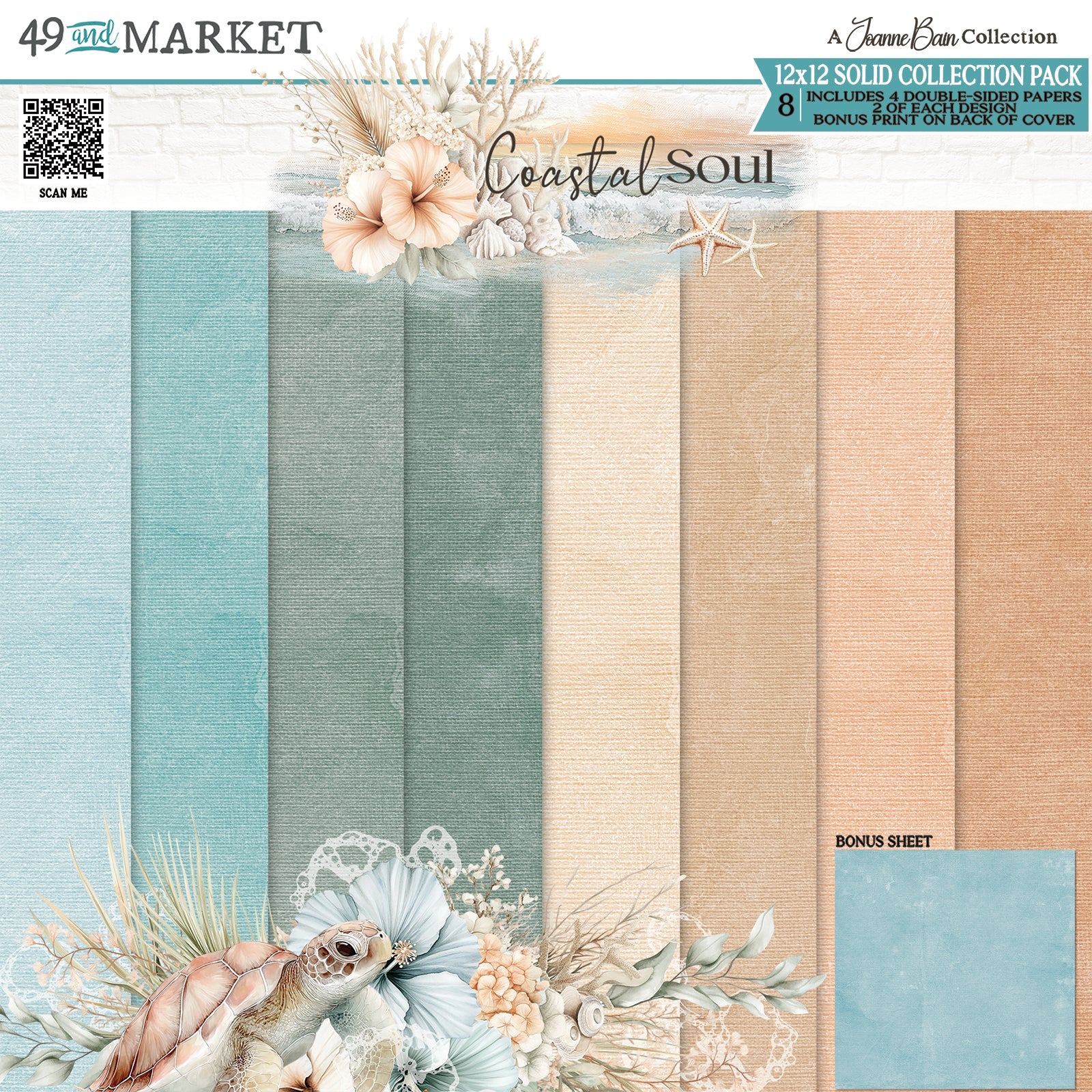 49 & Market Coastal Soul 12x12 Solids Collection Pack