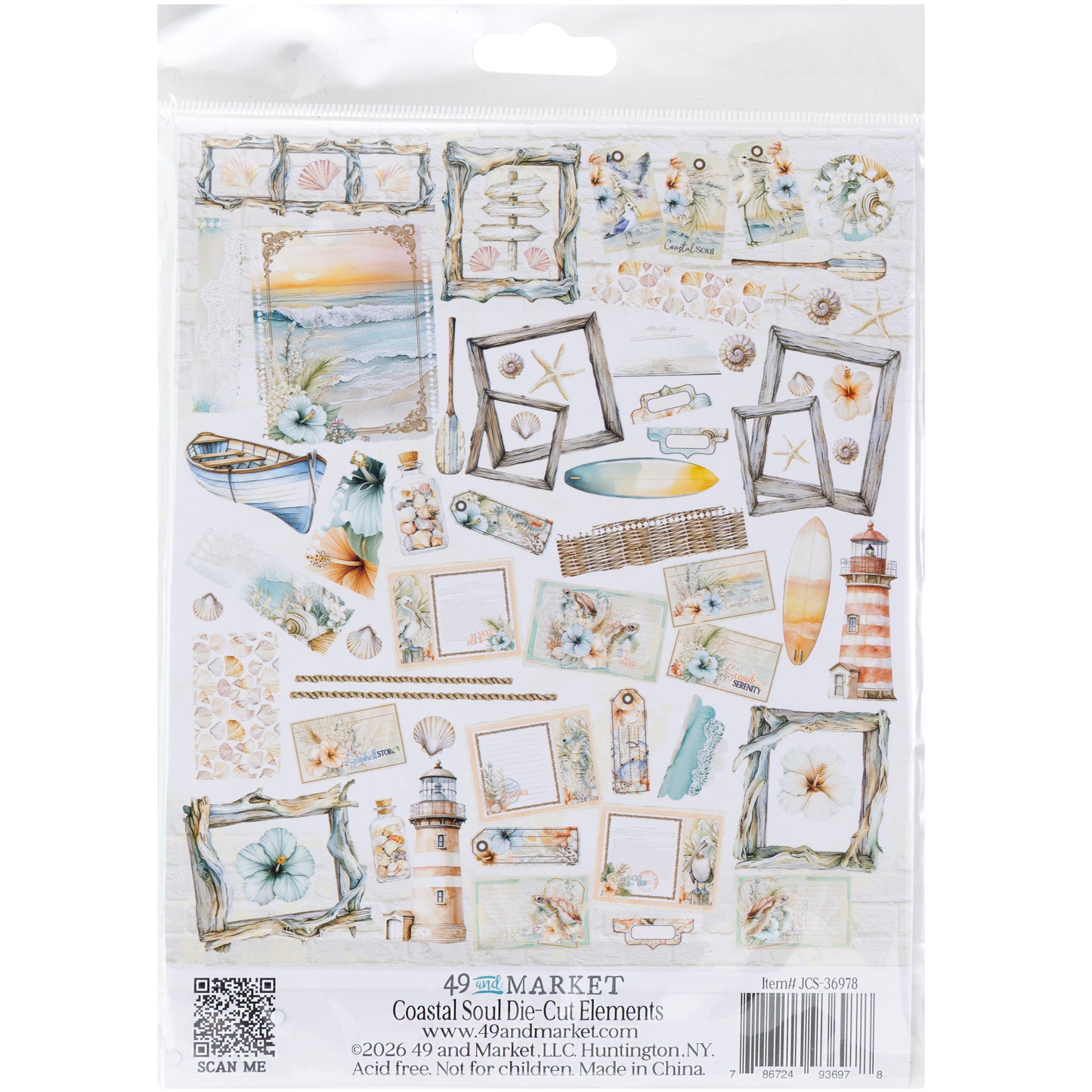 49 & Market Coastal Soul Die-Cut Elements
