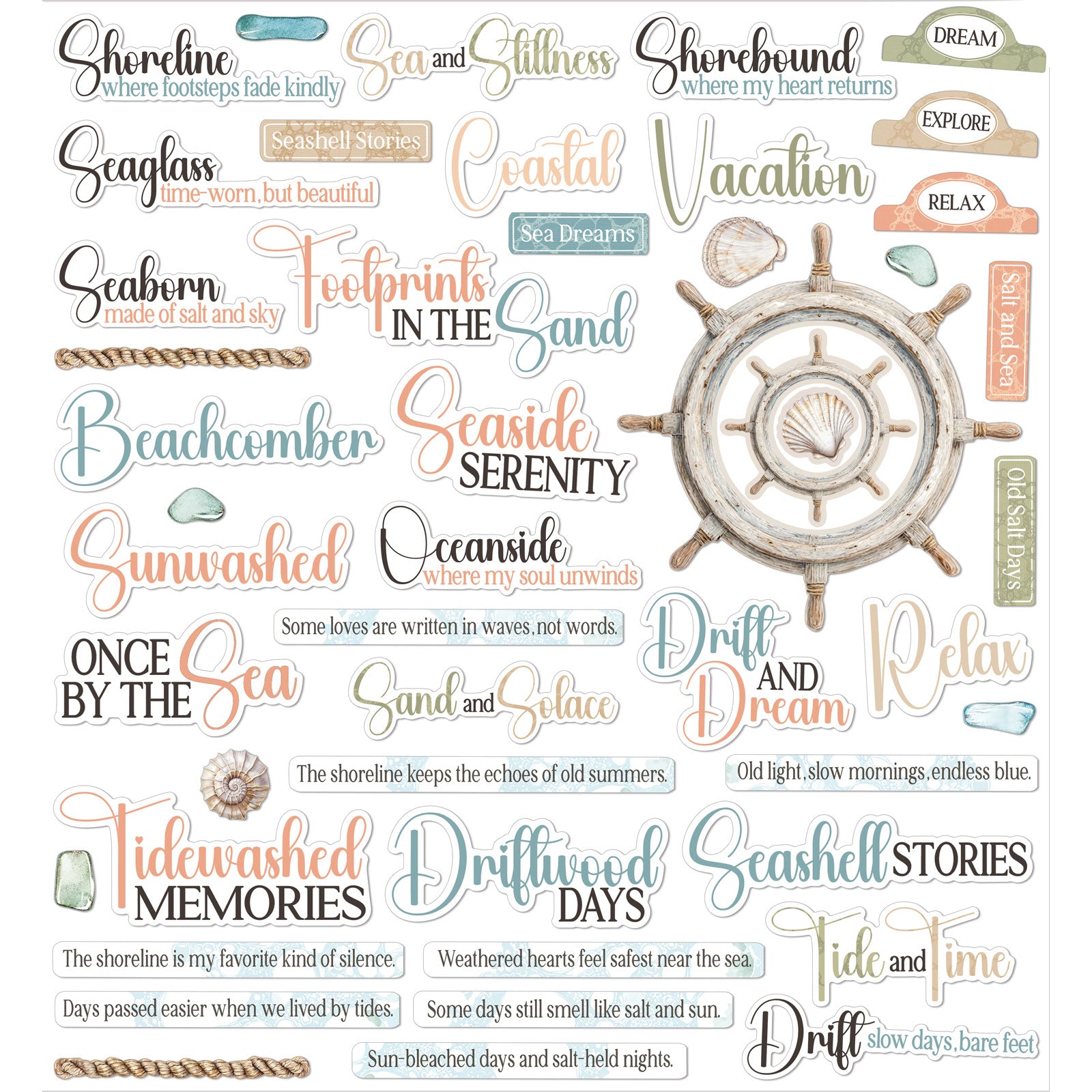 49 & Market Coastal Soul Chipboard Assortment