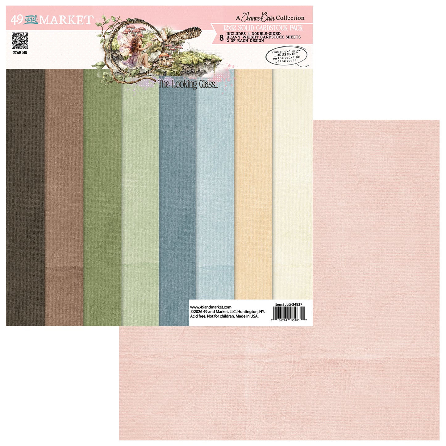 49 & Market The Looking Glass 12x12 Solids Collection Pack
