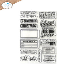 Elizabeth Craft Designs December to Remember Alphabet Stamp Set