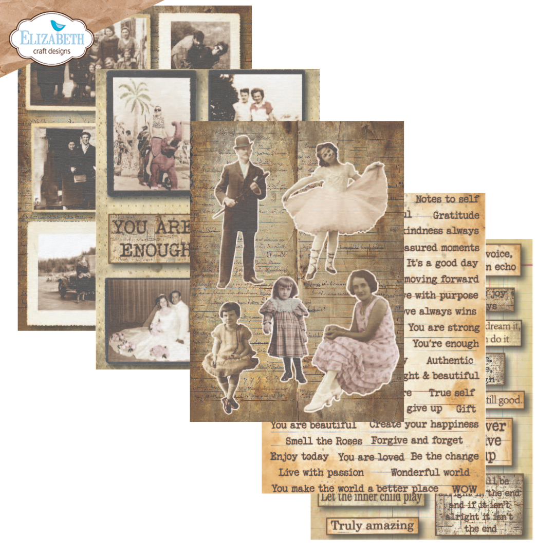 Elizabeth Craft Designs Journal Ephemera 1 Pack (24 Sheets/5.8" x 8.3")