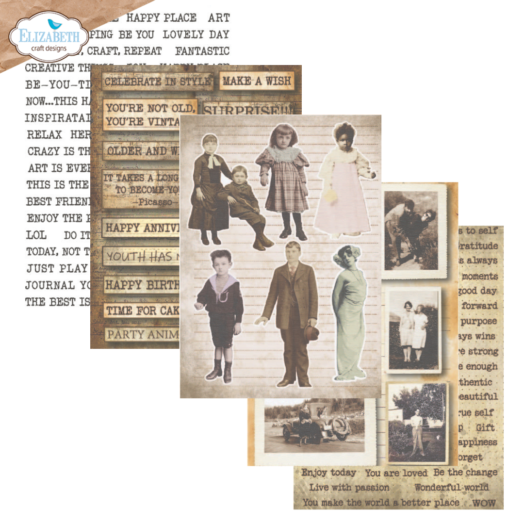 Elizabeth Craft Designs Journal Ephemera 1 Pack (24 Sheets/5.8" x 8.3")