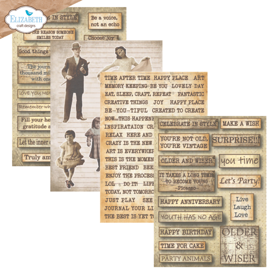 Elizabeth Craft Designs Journal Ephemera 1 Pack (24 Sheets/5.8" x 8.3")