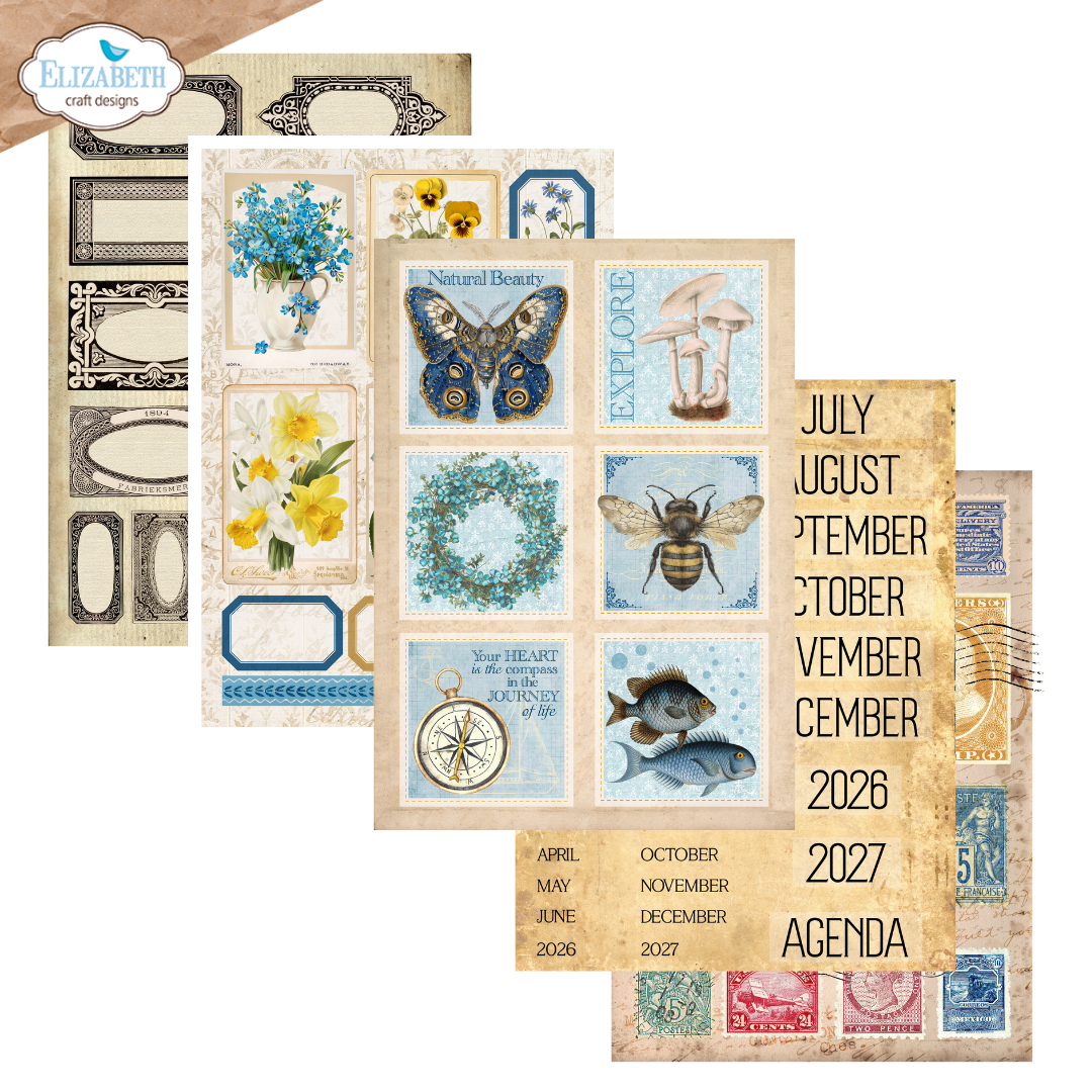 Elizabeth Craft Designs Everyday Ephemera Pack (24 Sheets/5.8" x 8.3")