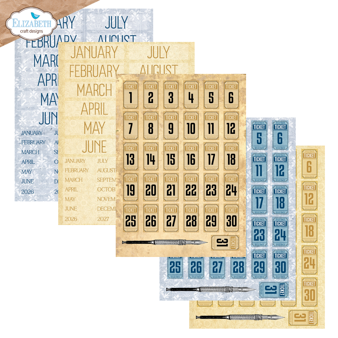 Elizabeth Craft Designs Everyday Ephemera Pack (24 Sheets/5.8" x 8.3")