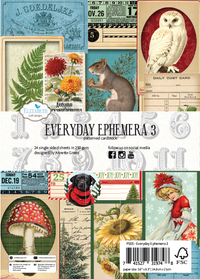 Elizabeth Craft Designs Everyday Ephemera Pack 3 (24 Sheets/5.8" x 8.3")