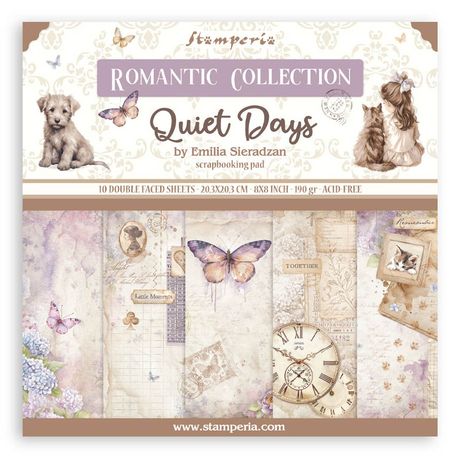 Stamperia Quiet Days 8” x 8” Paper Pad