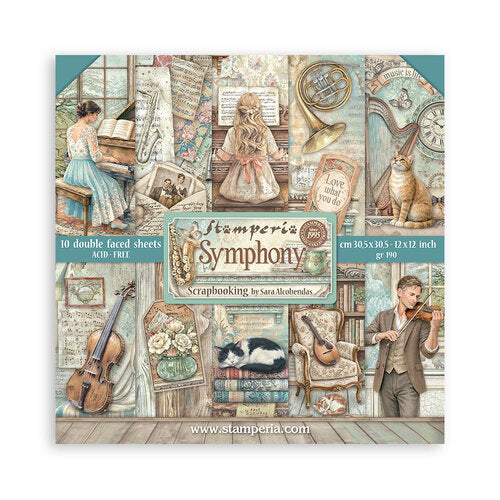 Stamperia Symphony 12” x 12” Paper Pad