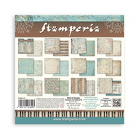 Stamperia Symphony Backgrounds 8” x 8” Paper Pad