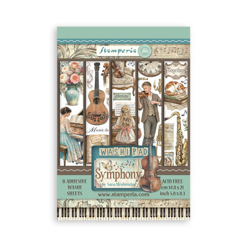 Stamperia Symphony Washi Pad (8 Sheets)