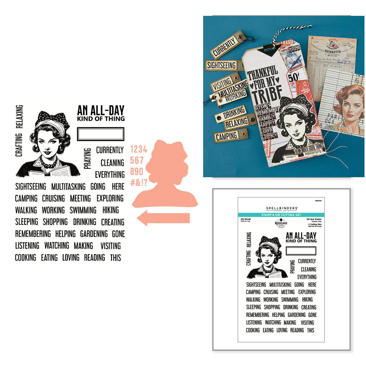Keepsake Studio ING Words Stamp & Die by Esther Glas