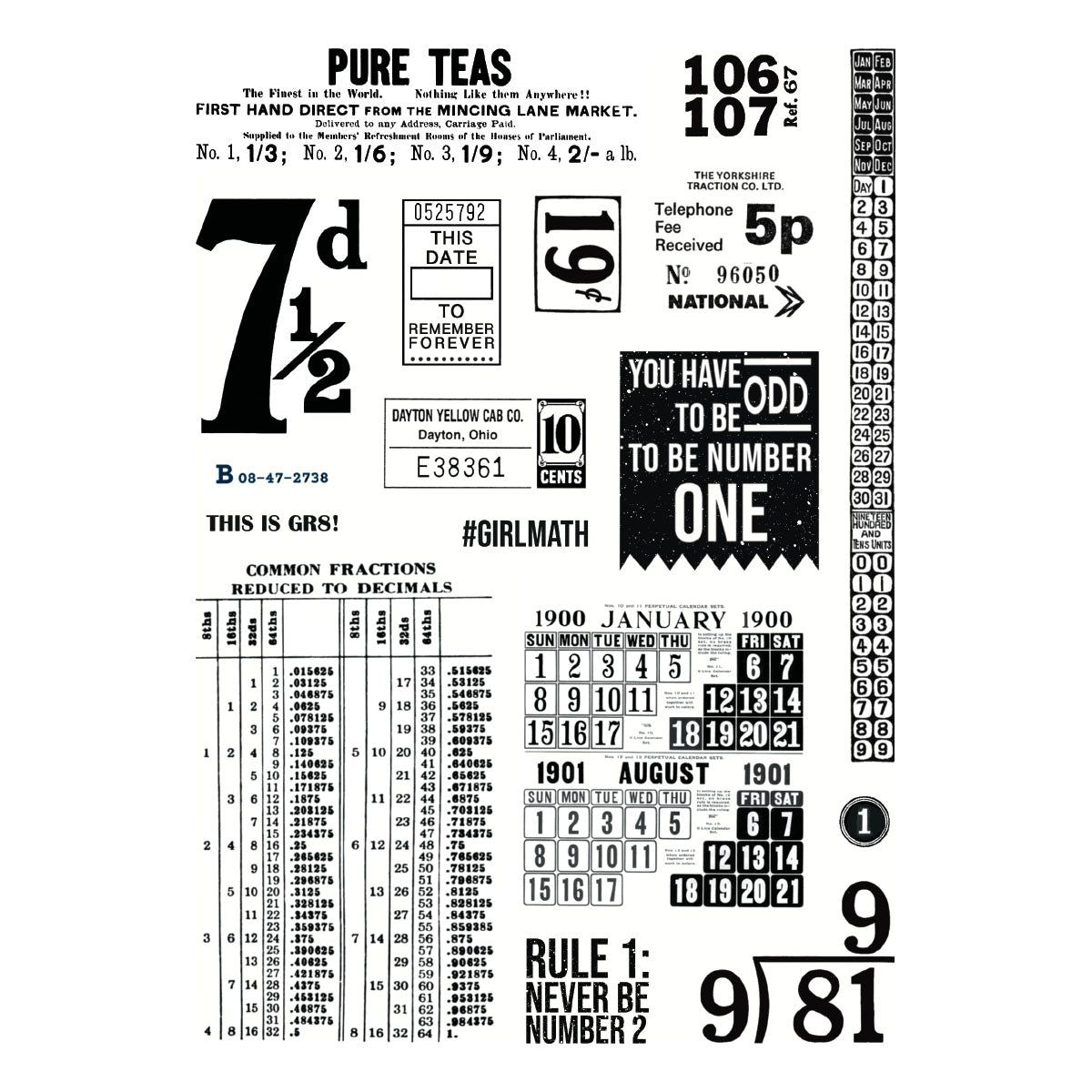 Keepsake Studio Keepsake Numbers Stamp Set by Esther Glas