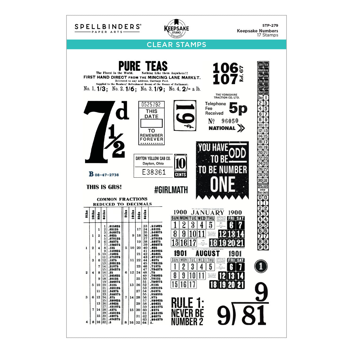 Keepsake Studio Keepsake Numbers Stamp Set by Esther Glas