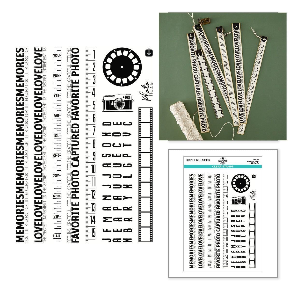 Keepsake Studio Keepsake Strips Stamp Set by Esther Glas