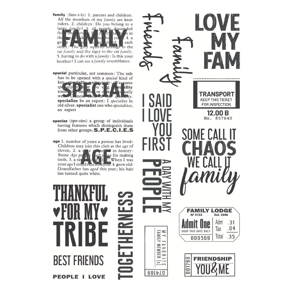 Keepsake Studio Family & Friends Stamp Set by Esther Glas