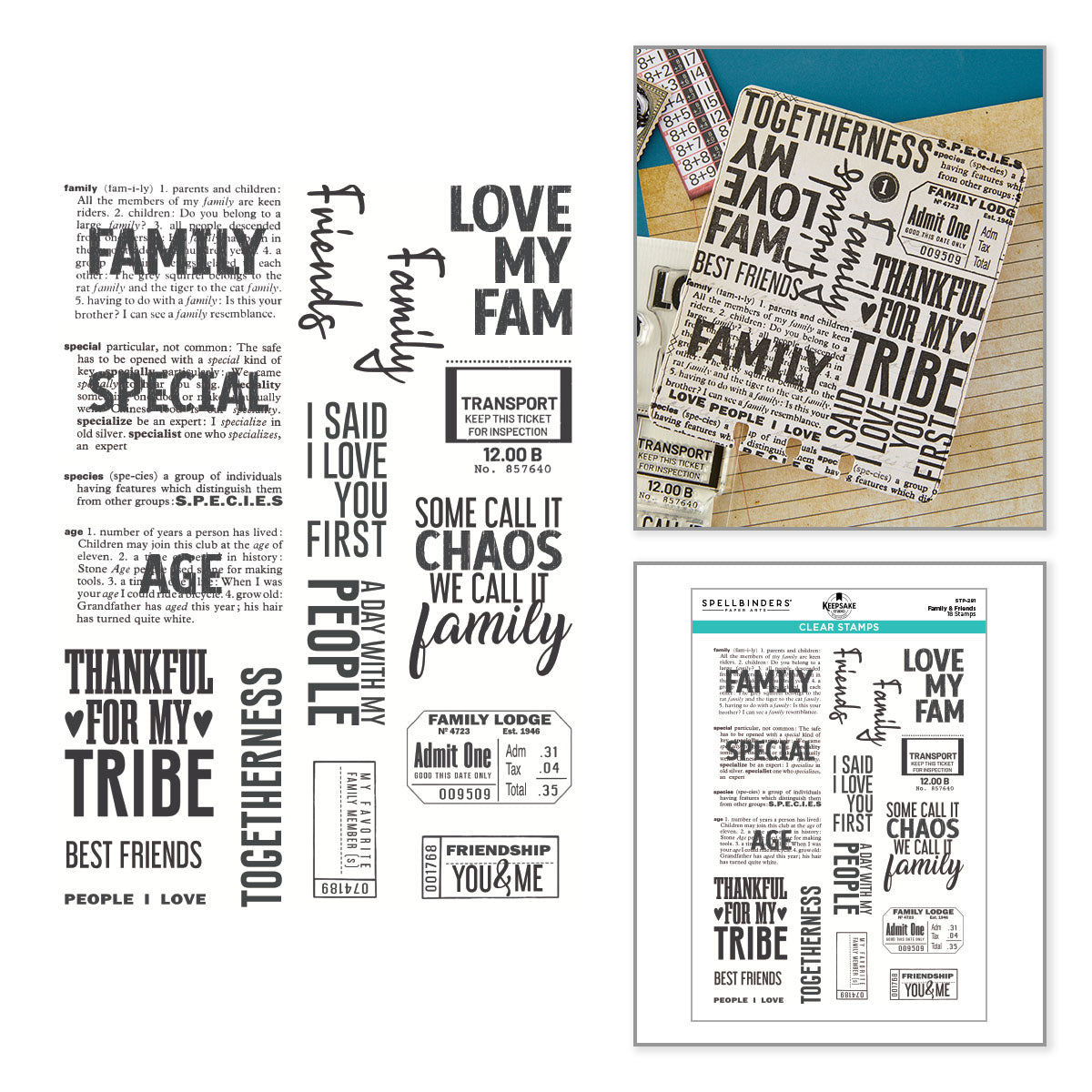 Keepsake Studio Family & Friends Stamp Set by Esther Glas
