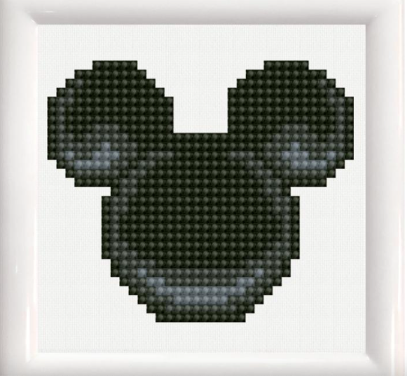 Cabeza de Mickey Mouse Diamond Dotz con marco