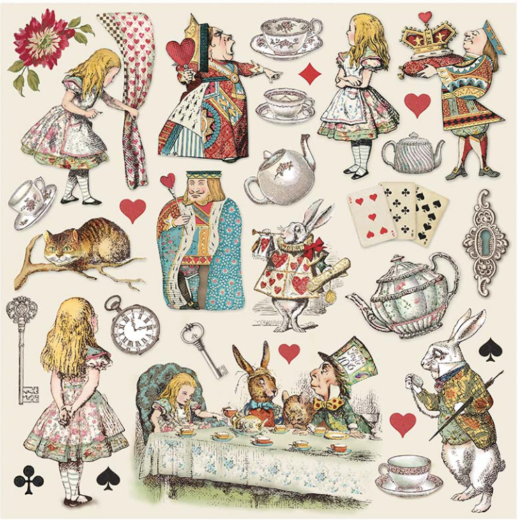 Stamperia Double Face 6''x6'' Pad - Alice In Wonderland