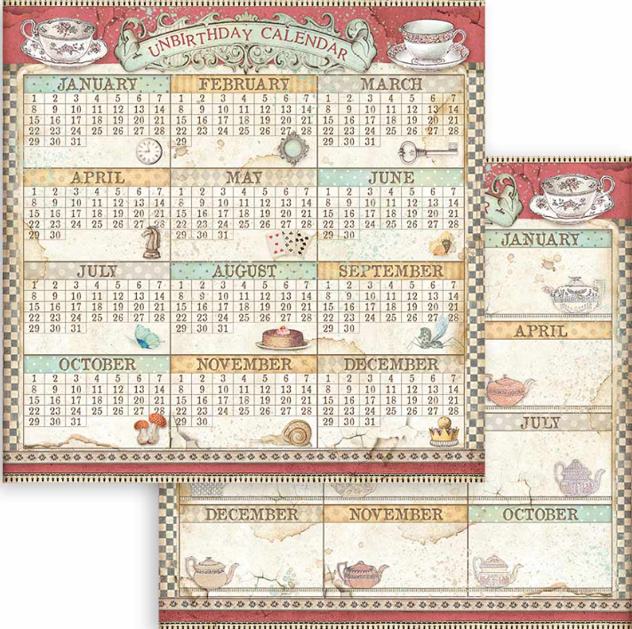 Stamperia International Chipboard Through The Looking Glass - Foglio 15x30 Cm Per Scrapbooking - Foto 9