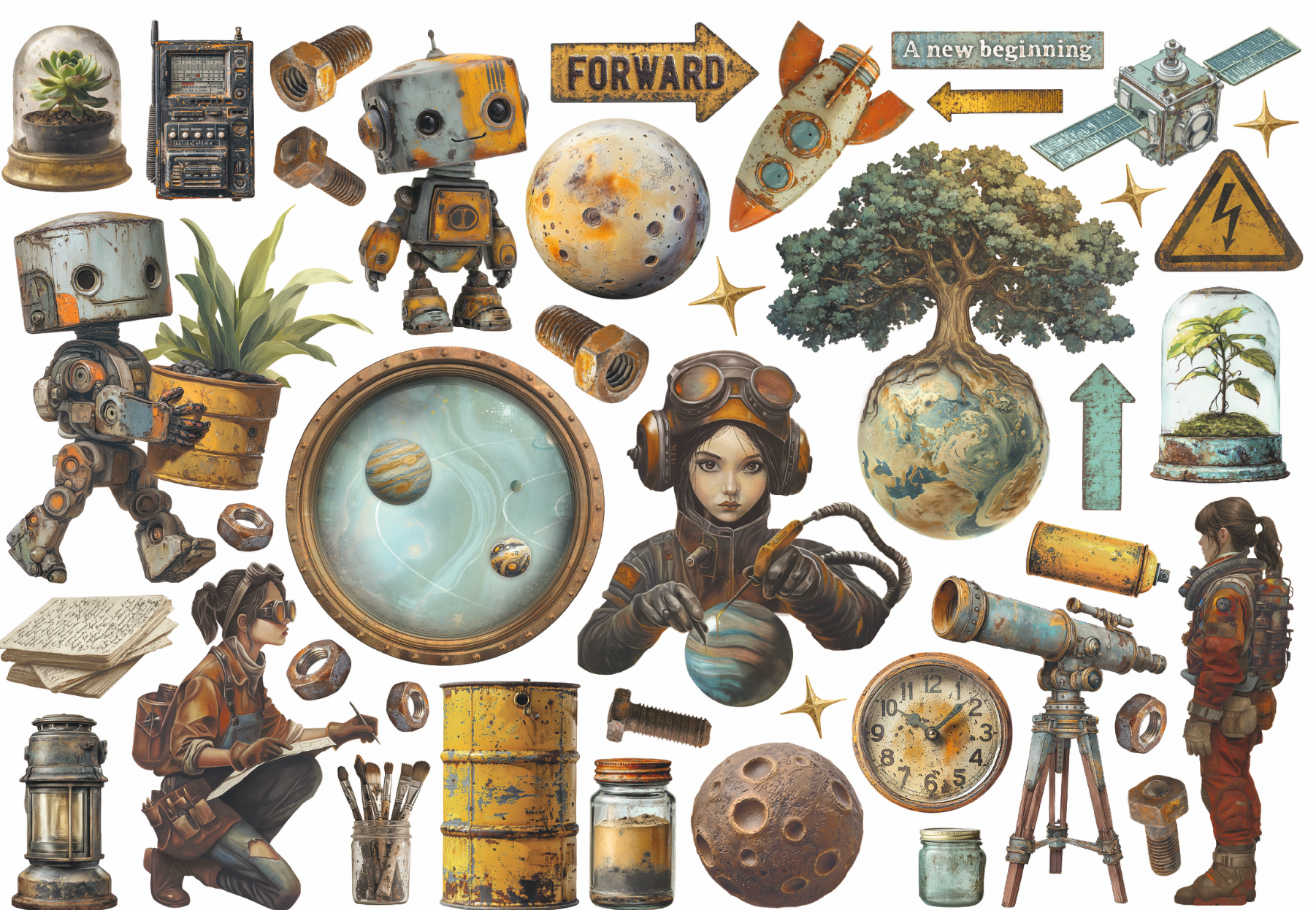 Stamperia A New Beginning Adhesive Ephemera