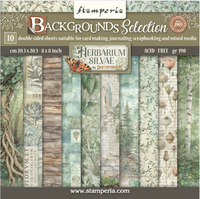 Stamperia Herbarium Silvae Backgrounds 8” x 8” Paper Pad