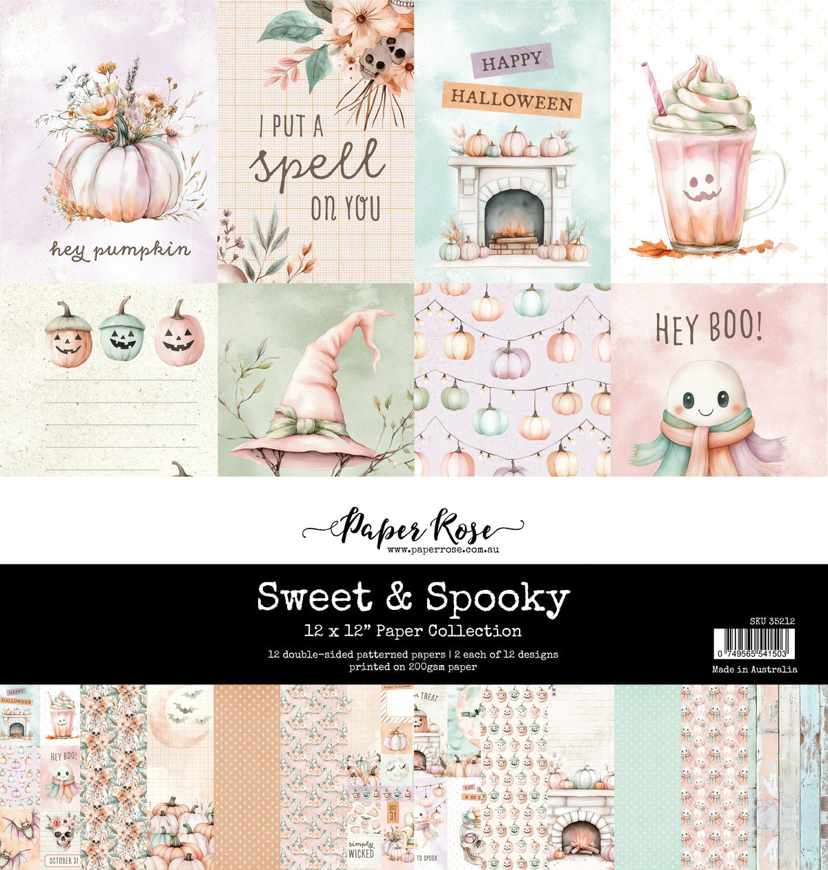 Paper Rose Studio Sweet & Spooky 12x12 Paper Collection