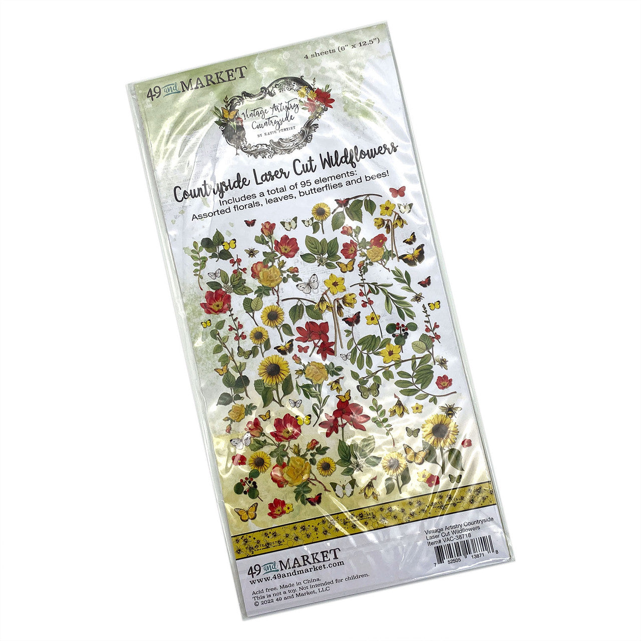 49 and Market Vintage Artistry Countryside Laser Cut Wildflowers