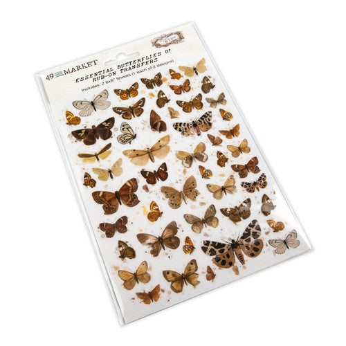 49 & Market Vintage Bits Essential Butterflies 1 Rub-On Transfers