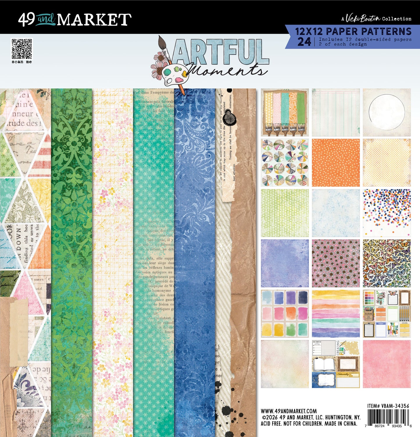 49 & Market Artful Moments 12x12 Patterns Collection Pack