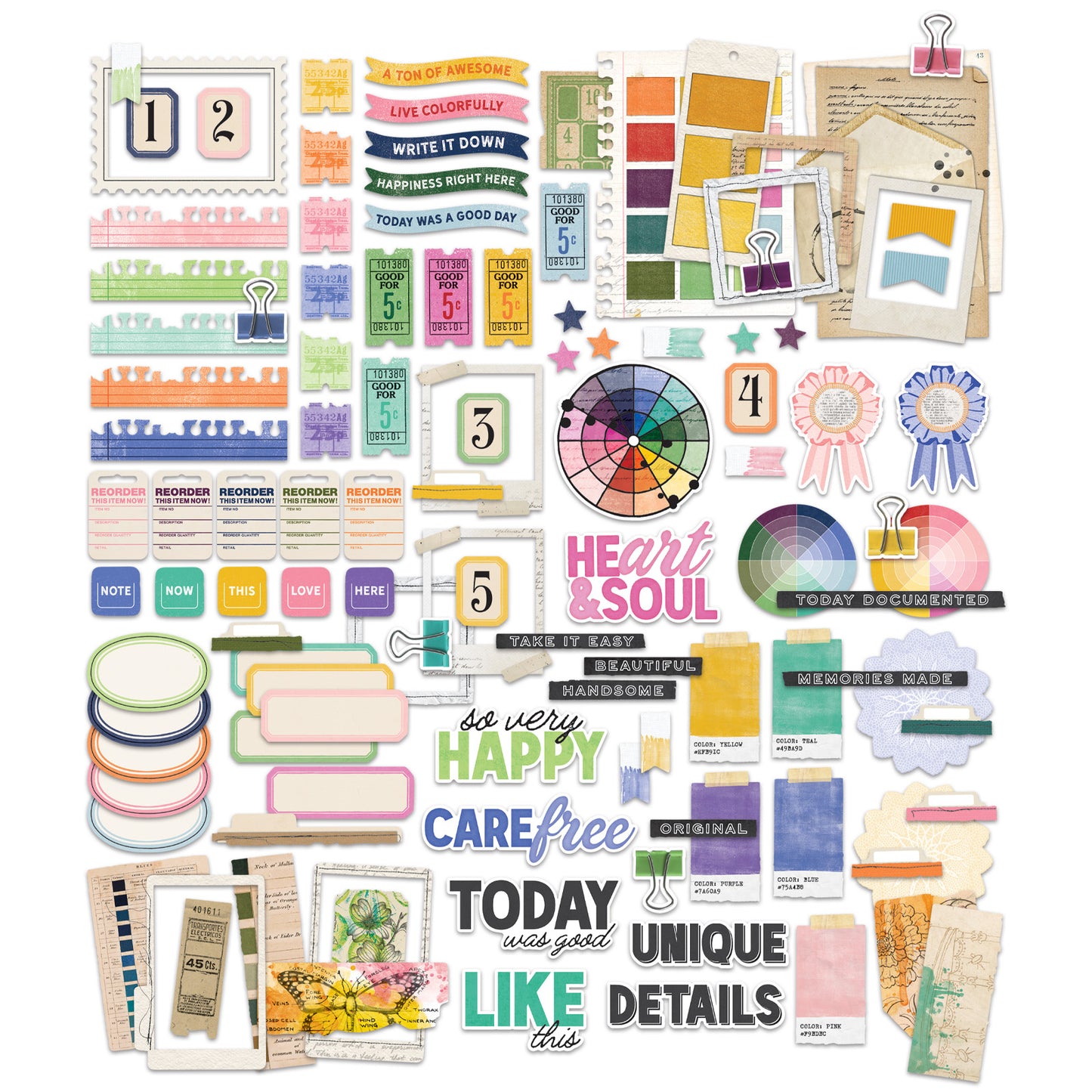 49 & Market Artful Moments Journaling Bits Set