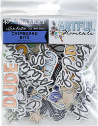 49 & Market Artful Moments Chipboard Bits