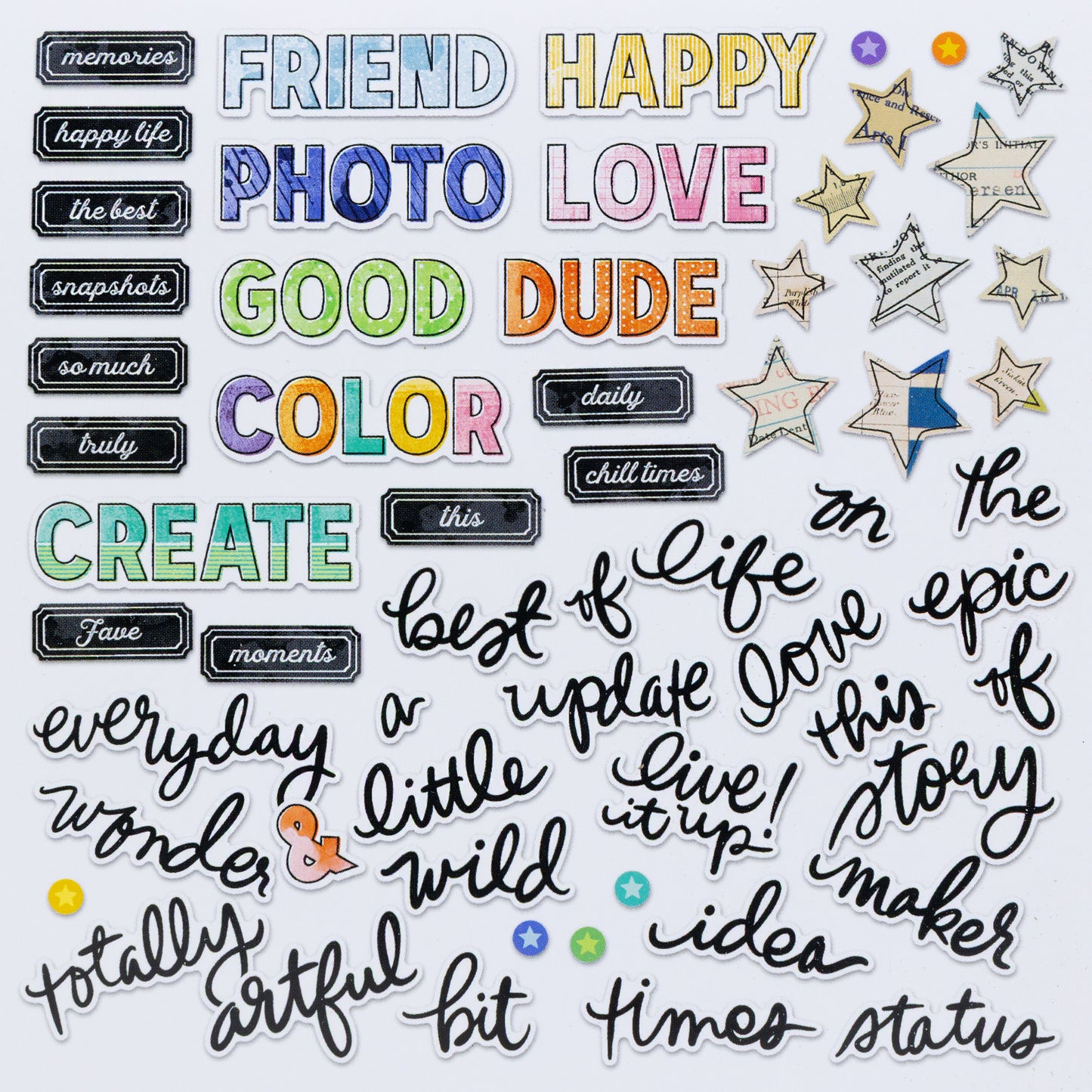 49 & Market Artful Moments Chipboard Bits